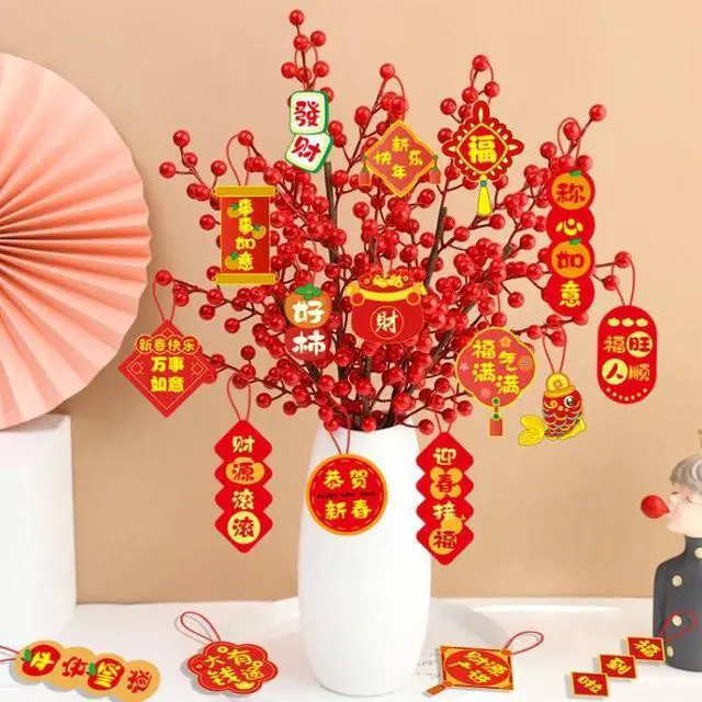 Alt view image 6 of 6 - Dragon Chinese Spring Festival Room Ornament New Year Decoration 18pcs /Pack H Model