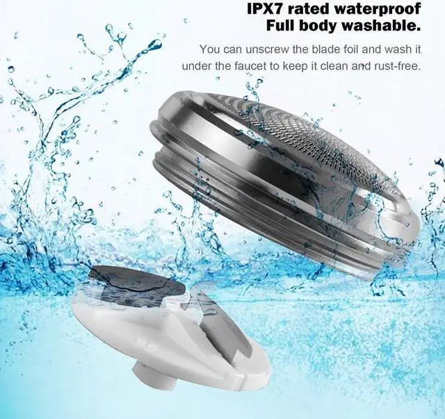 Alt view image 6 of 7 - Pocket Size Washable Electric Razor USB Rechargeable Travel Shavers for Men Pocket  Green (Green)