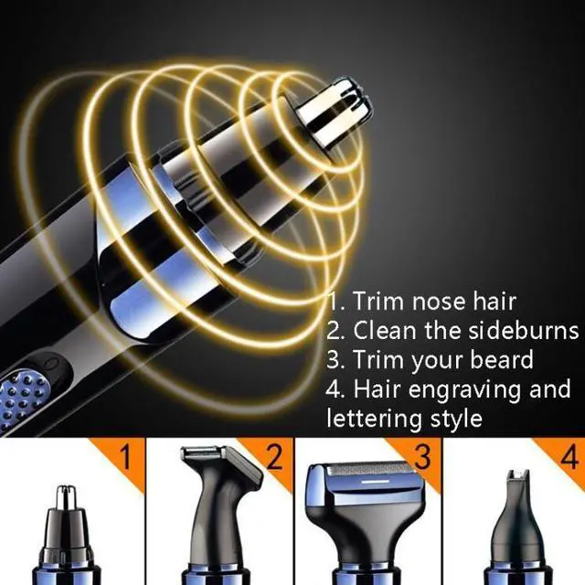 Alt view image 4 of 7 - Sportsman SM-526 4 In 1 Electric Shaver To Shave Nose Hair Lettering And Sideburn Trimmer, Product specifications: USB USB