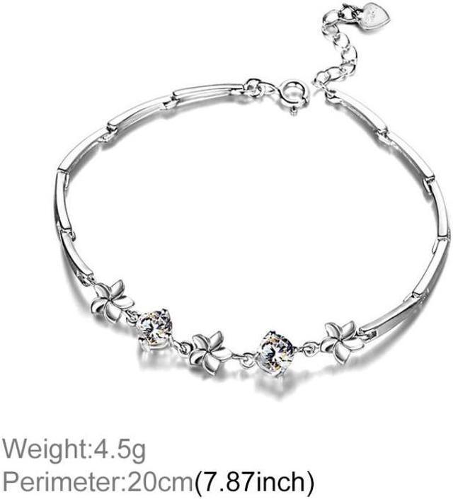 Alt view image 3 of 6 - Simple Sweet Frangipani Five-leafed Flower Bracelet Flower Couple Bracelet