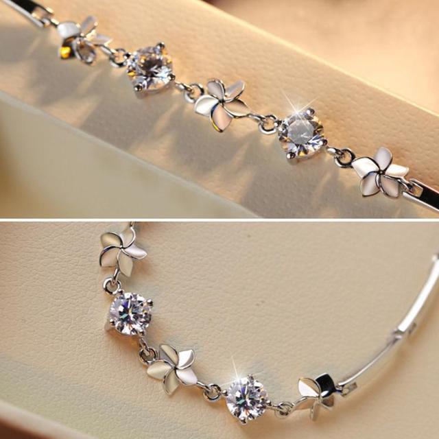 Alt view image 5 of 6 - Simple Sweet Frangipani Five-leafed Flower Bracelet Flower Couple Bracelet