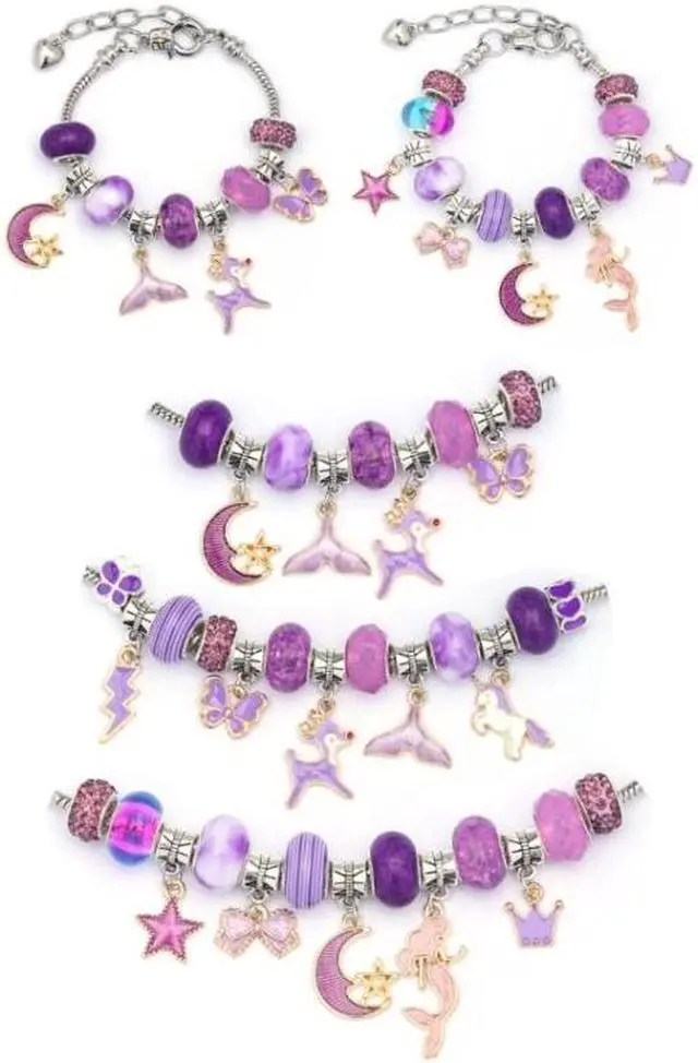 Alt view image 4 of 7 - TZ-05 63 In 1 Colorful Crystal Cartoon DIY Jewelry Children Bracelet 63 In 1(Color Suit) (Color Suit)