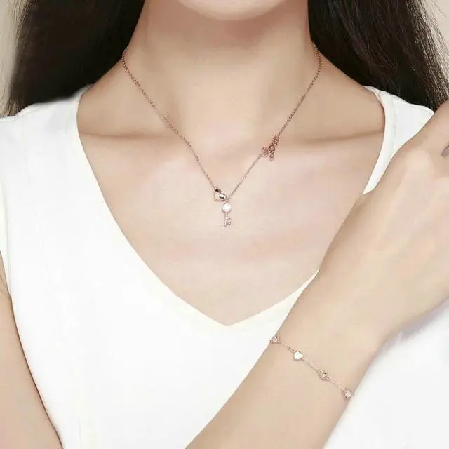 Alt view image 4 of 4 - Rose Gold Plated Zircon Bracelet S925 Sterling Silver Female Bracelet SCB097