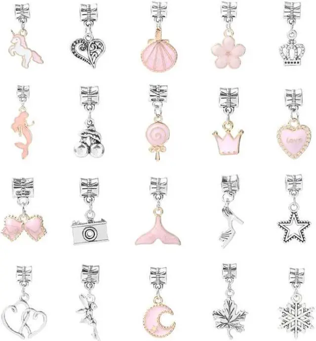 Alt view image 4 of 7 - 63 In 1 Cartoon DIY Handmade Jewelry Children Hand Chain Bracelet 63 In 1(Pink) (Pink)