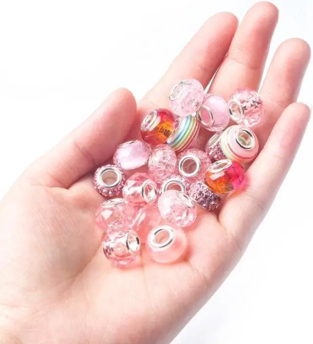 Alt view image 6 of 7 - 63 In 1 Cartoon DIY Handmade Jewelry Children Hand Chain Bracelet 63 In 1(Pink) (Pink)