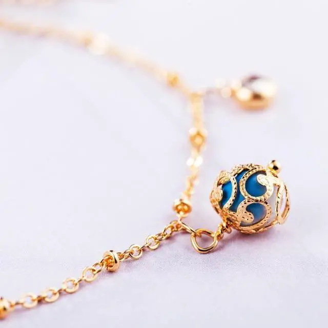 Alt view image 3 of 4 - Fashion Lady Beaded Zircon Adjustable All-match Bracelet Bride Wedding Gold-plated Bracelet(Gold)