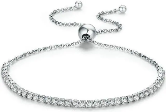 Main image of Affectionate S925 Sterling Silver Bracelet Adjustable Women Bracelet SCB029