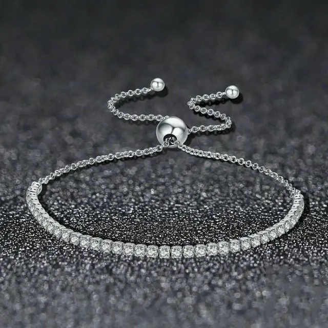 Alt view image 3 of 5 - Affectionate S925 Sterling Silver Bracelet Adjustable Women Bracelet SCB029