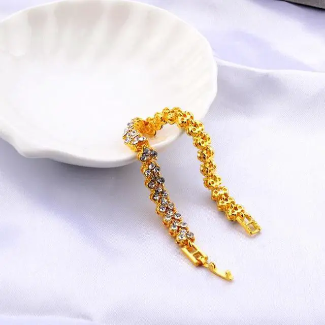 Alt view image 2 of 4 - Glamorous Female Crystal Bracelet with Artificial Diamond Inlaid for Wedding, Engagement, Mother`s Day And Birthday Gift, Diameter: 5.25 cm, Perimeter:16.5 cm (Silver)