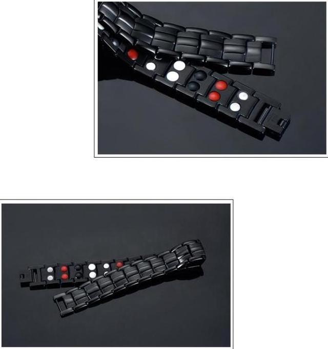 Alt view image 3 of 6 - Double Row Magnet Magnetic Therapy Bracelet For Men, Colour: Gold Gold