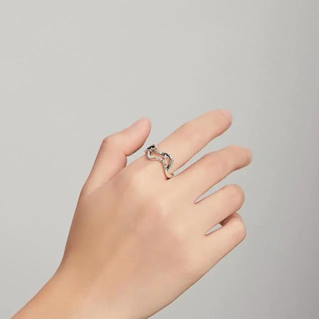 Alt view image 6 of 7 - S925 Sterling Silver Galaxy Stars Women Open Ring Galaxy Stars