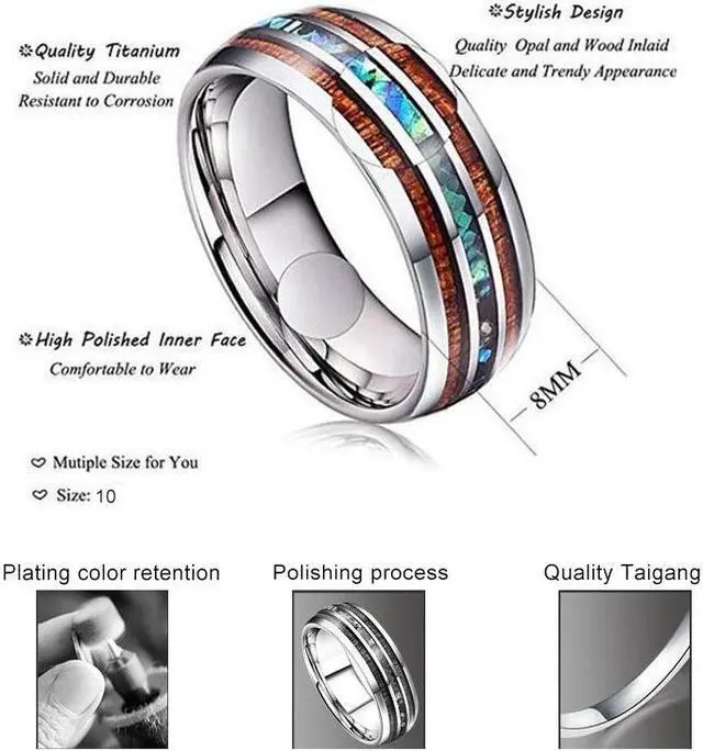 Alt view image 3 of 7 - Ceramic Tungsten Steel Dragon Texture Ring for Men, Ring Size:10 10
