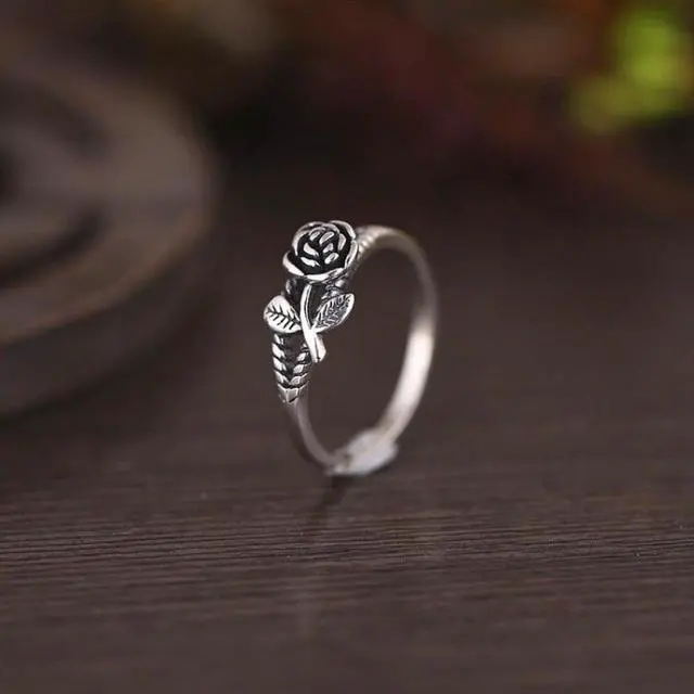 Alt view image 2 of 5 - Women Vintage Rose Simple Engagement Ring Jewelry Fashion Jewelry 6