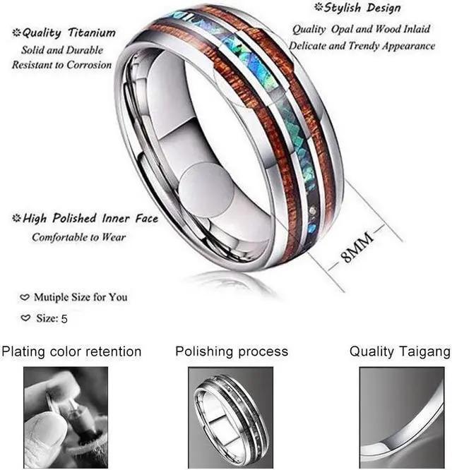 Alt view image 3 of 7 - Ceramic Tungsten Steel Dragon Texture Ring for Men, Ring Size:5 5