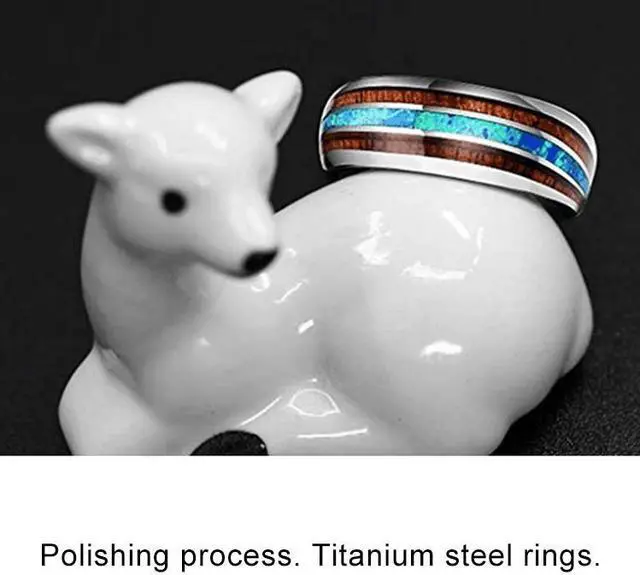 Alt view image 6 of 7 - Ceramic Tungsten Steel Dragon Texture Ring for Men, Ring Size:5 5