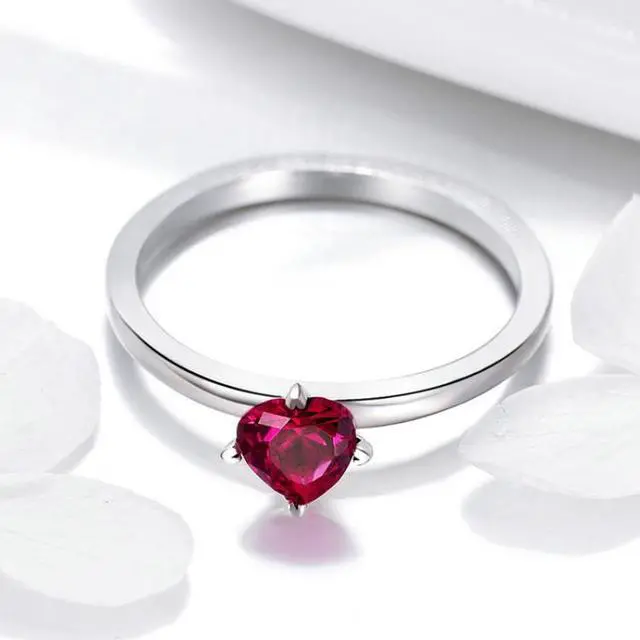 Alt view image 4 of 7 - S925 Sterling Silver Ring Heartbeat Fashion Ring 6