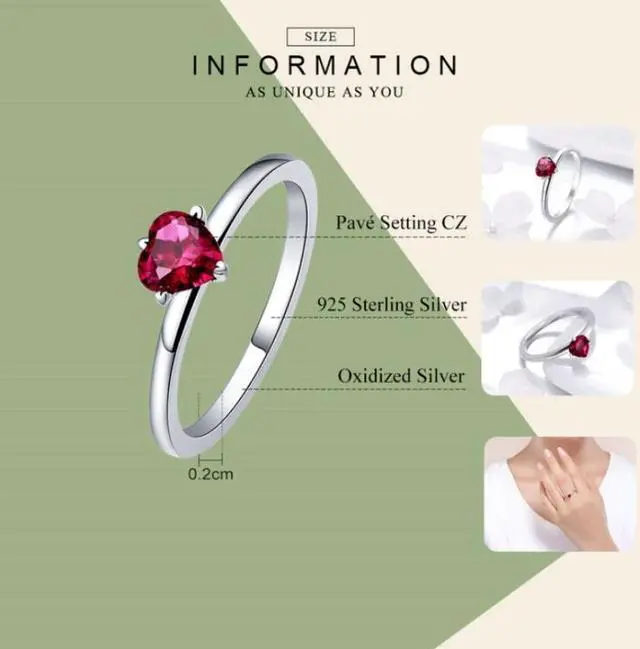 Alt view image 6 of 7 - S925 Sterling Silver Ring Heartbeat Fashion Ring 6