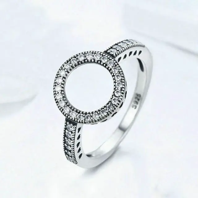 Alt view image 2 of 6 - S925 Sterling Silver Womens Inlaid Ring 6
