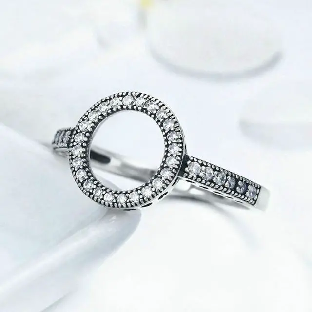 Alt view image 3 of 6 - S925 Sterling Silver Womens Inlaid Ring 6