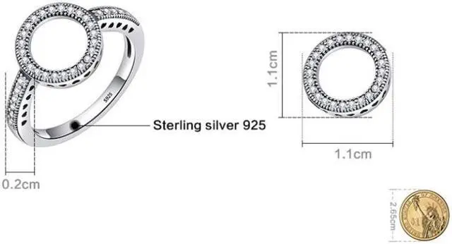 Alt view image 5 of 6 - S925 Sterling Silver Womens Inlaid Ring 6
