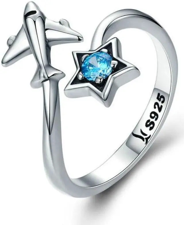 Main image of S925 Sterling Silver Ring Interstellar Journey Open Female Ring SCR322