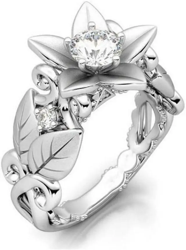 Main image of Fashion Rose with Diamond Women Wedding Ring 9