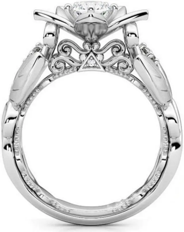 Alt view image 4 of 6 - Fashion Rose with Diamond Women Wedding Ring 9