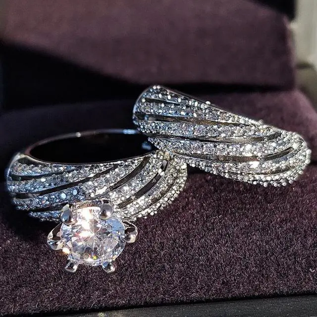 Alt view image 3 of 6 - Women Vintage Diamond Wedding Ring, Size:9 9