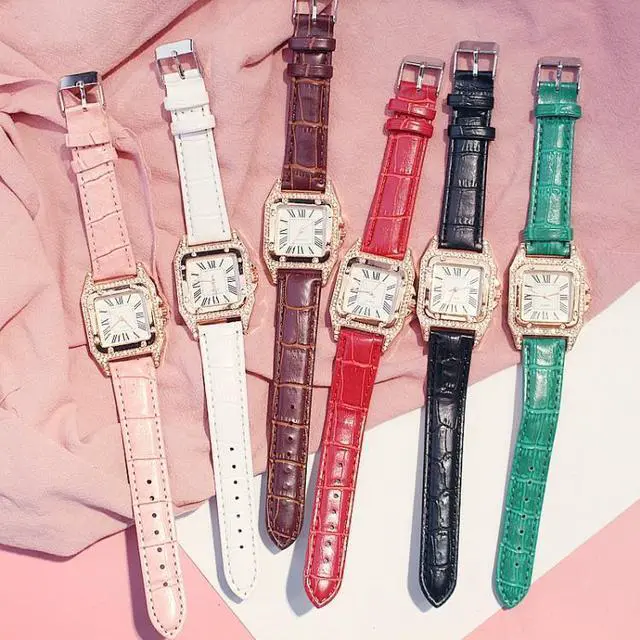 Alt view image 2 of 4 - Women Tonneau Square Strap Quartz Watch, Color: White, Size:White