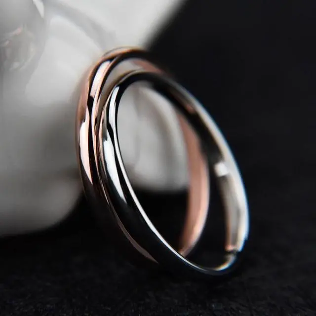 Alt view image 3 of 7 - Female Stainless Steel Titanium Steel Ring 8 (Silver)