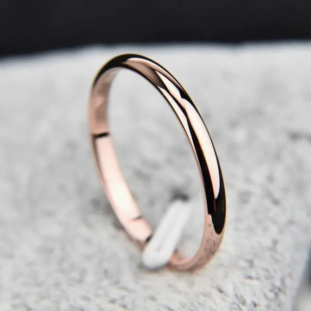 Alt view image 4 of 7 - Female Stainless Steel Titanium Steel Ring 8 (Silver)