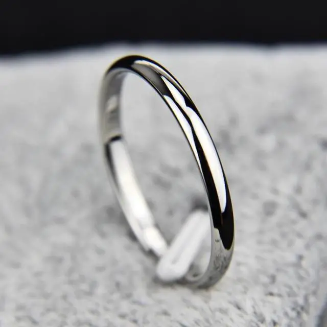 Alt view image 6 of 7 - Female Stainless Steel Titanium Steel Ring 8 (Silver)