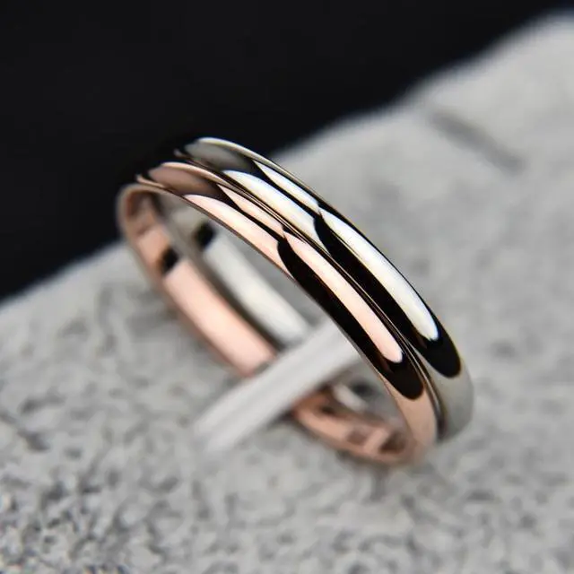 Alt view image 7 of 7 - Female Stainless Steel Titanium Steel Ring 8 (Silver)