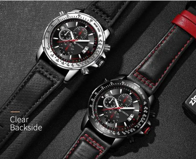 Alt view image 4 of 7 - OCHSTIN 6125B Quartz Watch Night Light Waterproof Watch Timing Multi Function Men Watch(Blue) (Blue) Black