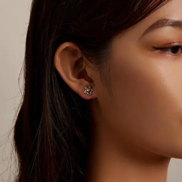 Alt view image 7 of 7 - S925 Sterling Silver Fun Frog Ear Studs Women Earrings Fun Frog