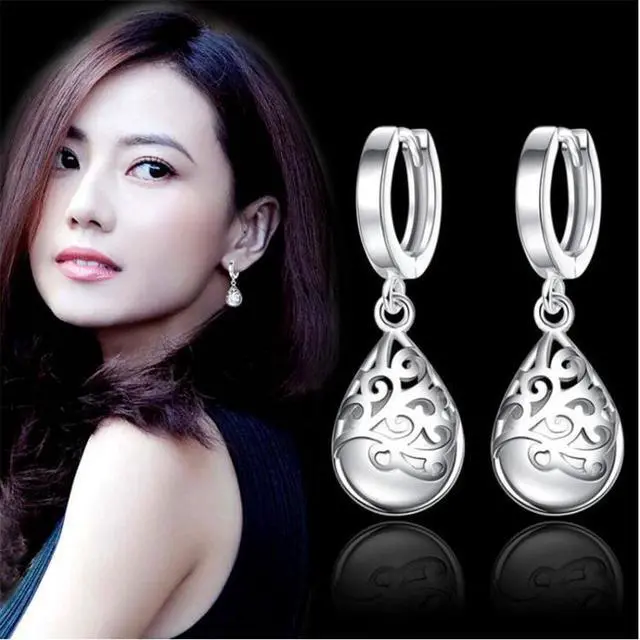 Alt view image 3 of 5 - 925 Sterling Silver Moonlight Opal Tears Totem Drop Earrings (white) White
