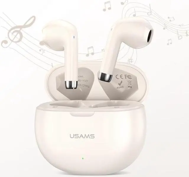 Alt view image 6 of 7 - USAMS YO17 TWS Half In-Ear Wireless Bluetooth Earphone USAMS YO17 (Beige)