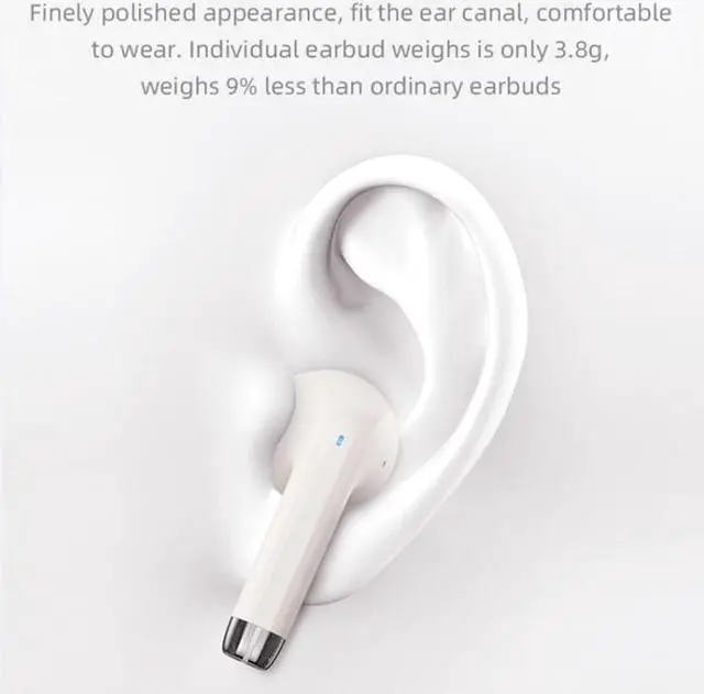 Alt view image 7 of 7 - USAMS YO17 TWS Half In-Ear Wireless Bluetooth Earphone USAMS YO17 (Beige)