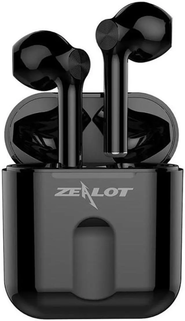 Main image of ZEALOT T2 Bluetooth 5.0 TWS Wireless Bluetooth Earphone with Charging Box, Support Touch & Call & Power Display (Black)