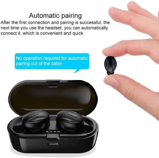 Alt view image 4 of 7 - XG13 Bluetooth 5.0 TWS Mini Stereo Wireless Bluetooth Earphone (White)