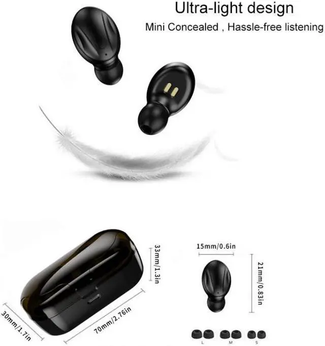 Alt view image 5 of 7 - XG13 Bluetooth 5.0 TWS Mini Stereo Wireless Bluetooth Earphone (White)