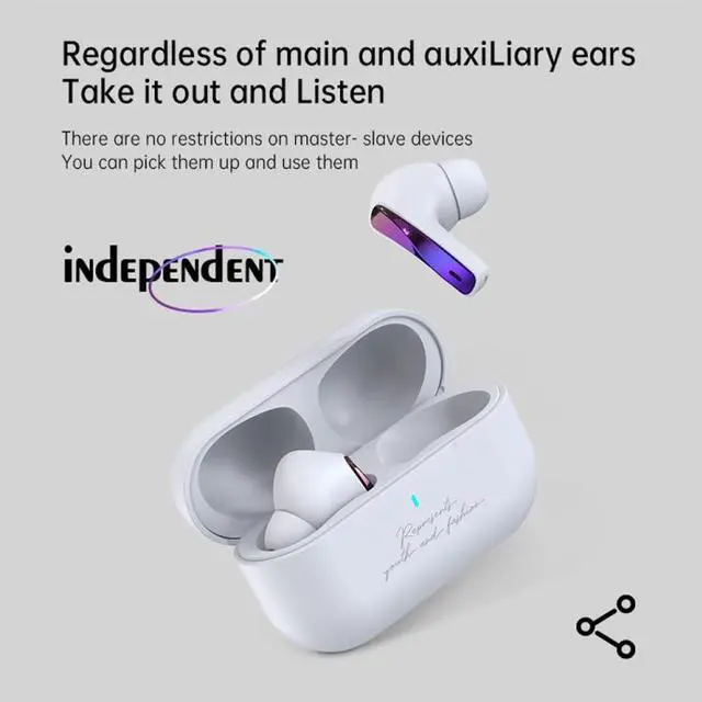 Alt view image 5 of 7 - Fingertime T17 TWS Portable Mini In-Ear Wireless Bluetooth Noise Reduction Earphone T17 (White)