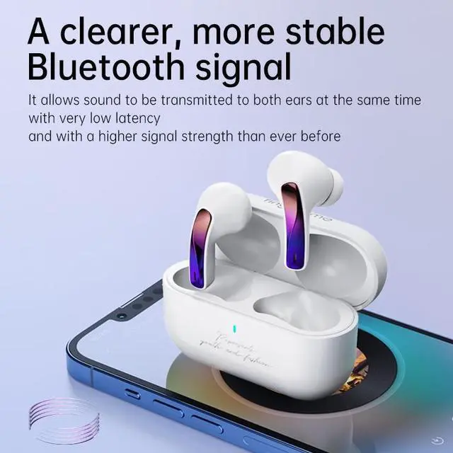 Alt view image 6 of 7 - Fingertime T17 TWS Portable Mini In-Ear Wireless Bluetooth Noise Reduction Earphone T17 (White)