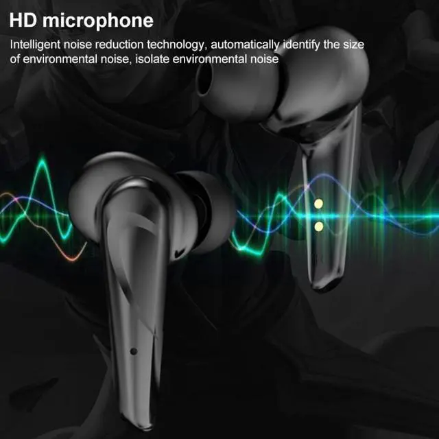 Alt view image 5 of 7 - TWS-G11 Bluetooth 5.0 Low Latency TWS Stereo Gaming Earphone with Cool LED(Black) (Yellow)