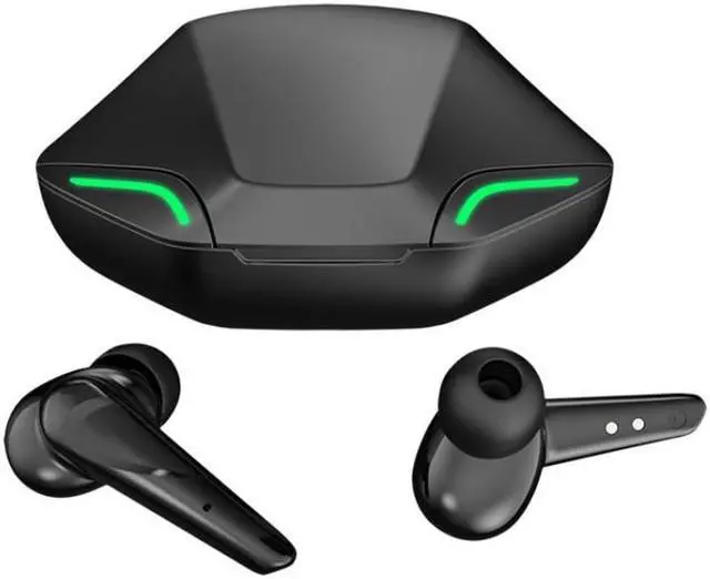 Alt view image 7 of 7 - TWS-G11 Bluetooth 5.0 Low Latency TWS Stereo Gaming Earphone with Cool LED(Black) (Yellow)