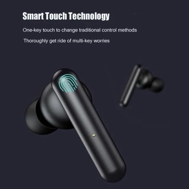 Alt view image 7 of 7 - T10 Mini Touch Control Hifi TWS Wireless Bluetooth Earphones With Mic & Charger Box(Black) (Black)
