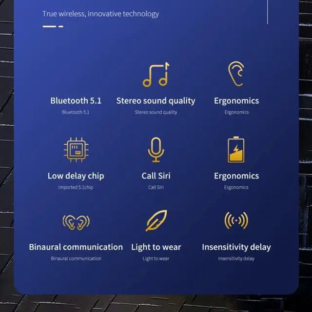 Alt view image 3 of 7 - HXSJ Air-S4 Bluetooth 5.1 True Wireless HiFi Stereo Earphones with Charging Case (Black)