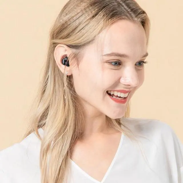Alt view image 7 of 7 - TWS-22 Bluetooth 5.0 In-Ear Sports Waterproof Noise Cancelling Touch Control Mini Headphones (Pink)