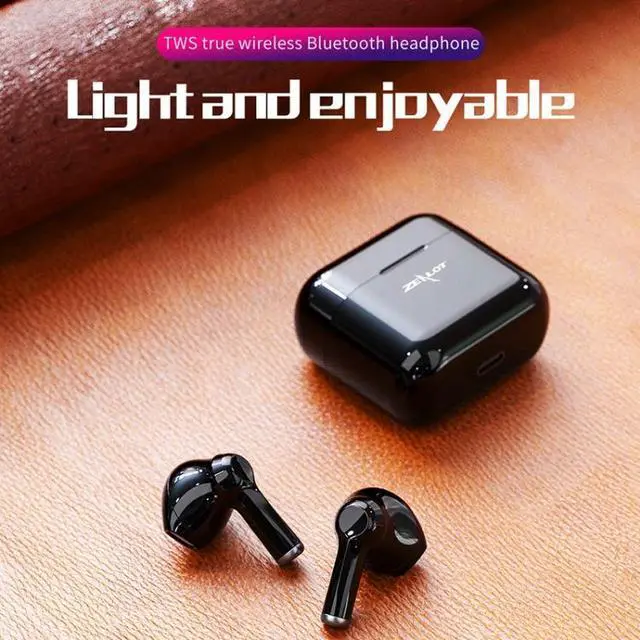 Alt view image 3 of 7 - ZEALOT T3 Bluetooth 5.0 TWS Wireless Bluetooth Earphone with Charging Box, Support Touch & Call & Power Display (White)