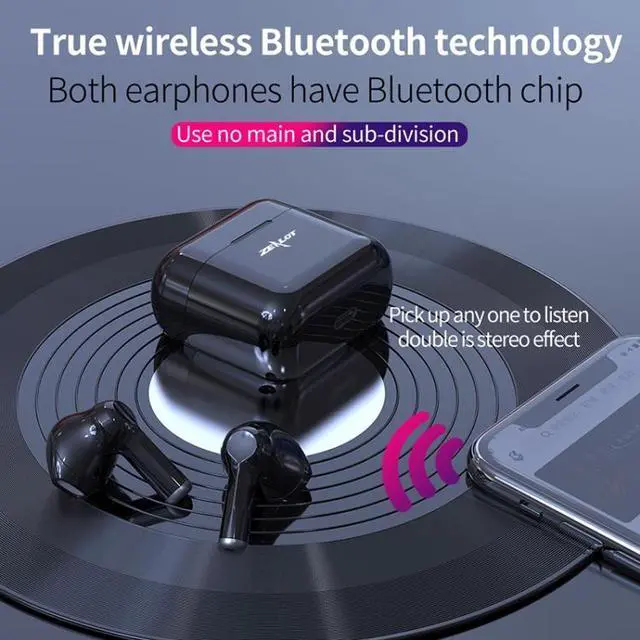 Alt view image 5 of 7 - ZEALOT T3 Bluetooth 5.0 TWS Wireless Bluetooth Earphone with Charging Box, Support Touch & Call & Power Display (White)